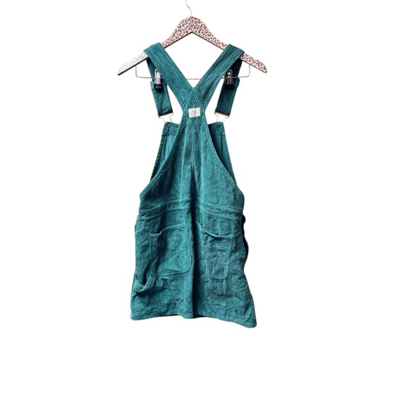 Faherty York Corduroy Ribbed Overall Dress Sleeveless Mini Spruce Green XS - Picture 5 of 14